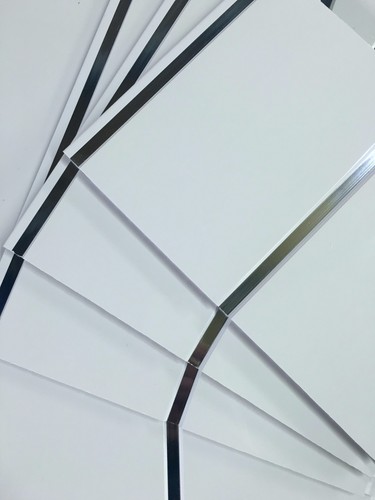 Gloss white chrome strip 8mm - gloss,