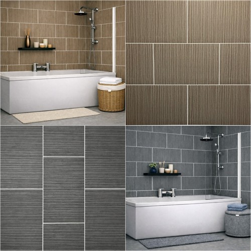 Tile effect shower wall panels - shower,