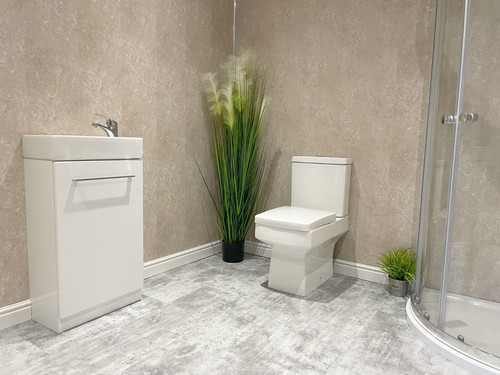 Concrete beige matt pvc - concrete,