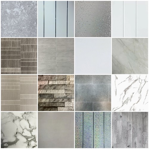 Grey bathroom cladding 8mm - grey,