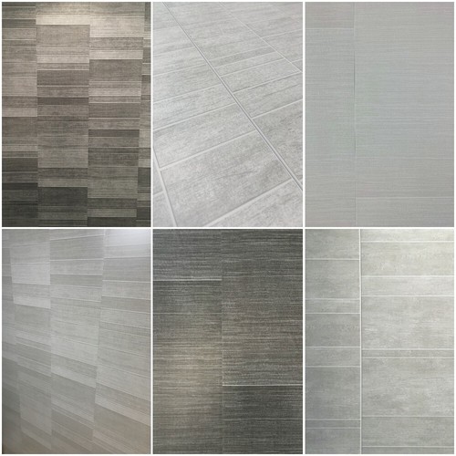 Grey tile effect shower - tile,