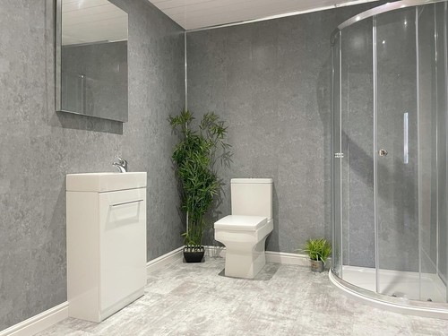 Grey concrete matt - concrete, pvc