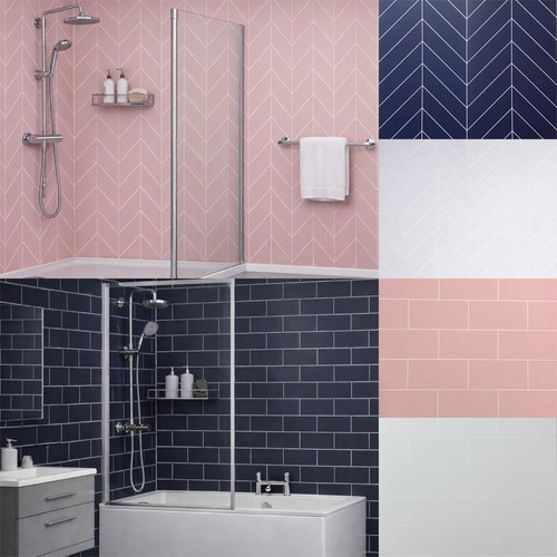Tile effect shower wall - tile, panels