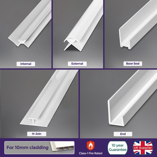 Bathroom 10mm white trims for - bathroom,