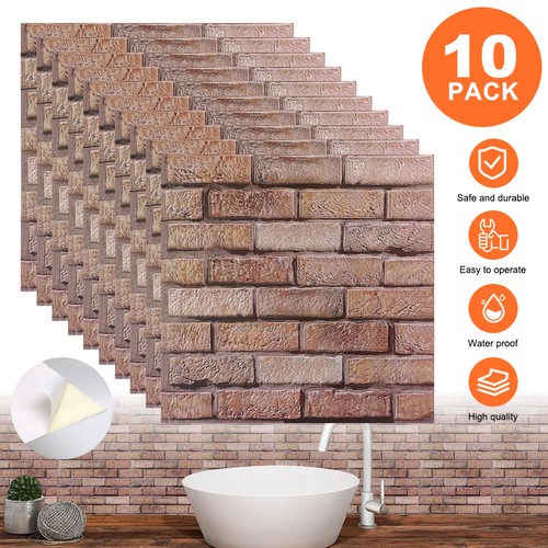 10x stone brick effect pvc - 10x,
