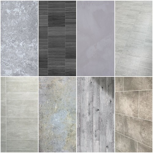 Grey panels 8mm tile - grey, effect